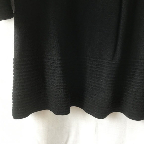 Cyrus Sweater Tunic black Ribbed Cotton Viscose Blend  Womens Plus Sz 2X - Picture 5 of 12
